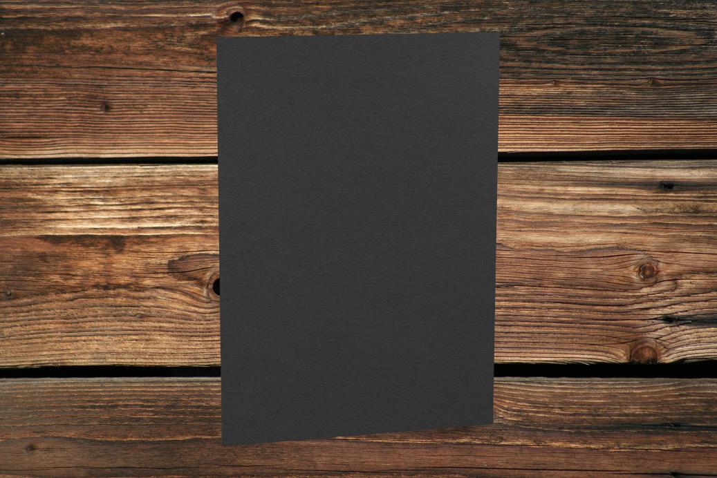 Papier A4 210x297 mm Schwarz gerippt 100 g/qm